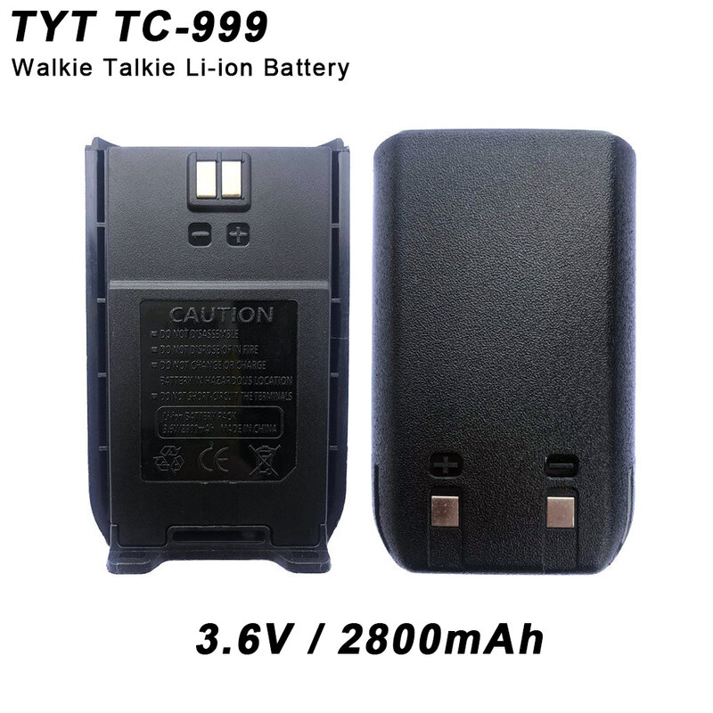 Batería de iones de litio para walkie-talkie TYT TC999, 3,6 V, 2800mAh, batería de repuesto adicional, accesorio de Radio bidireccional TC 999, Original, TC-999