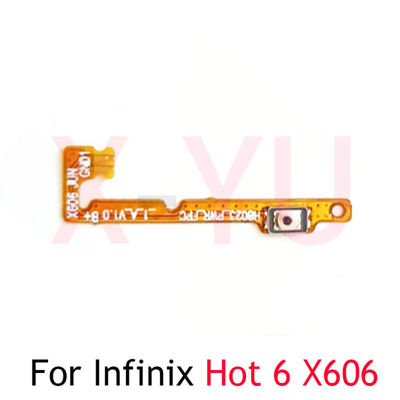 10ชิ้นสำหรับ infinix ร้อน X559 5 X559F/ร้อน6 X606/ร้อน7 X624ปุ่มเปิดปิดปุ่มปรับระดับเสียงสายอ่อน