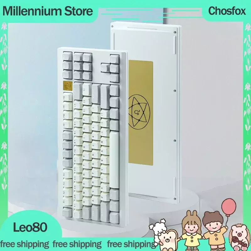 Chosfox Leo80 tastiera meccanica 3 modalità 2.4G tastiera Wireless Bluetooth retroilluminazione Rgb tastiera da gioco personalizzata in alluminio regalo