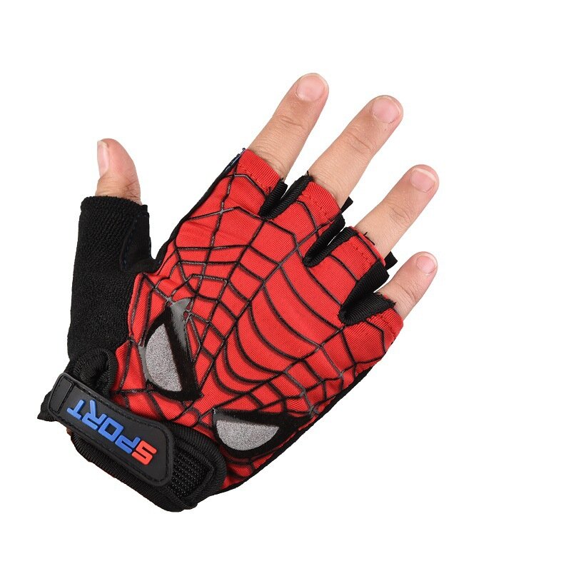 New Children Half Finger Gloves Breathable Cycling Gloves  Anti-sweat  Anti-shock Anti-slip wear-resistant Sports Bike Gloves