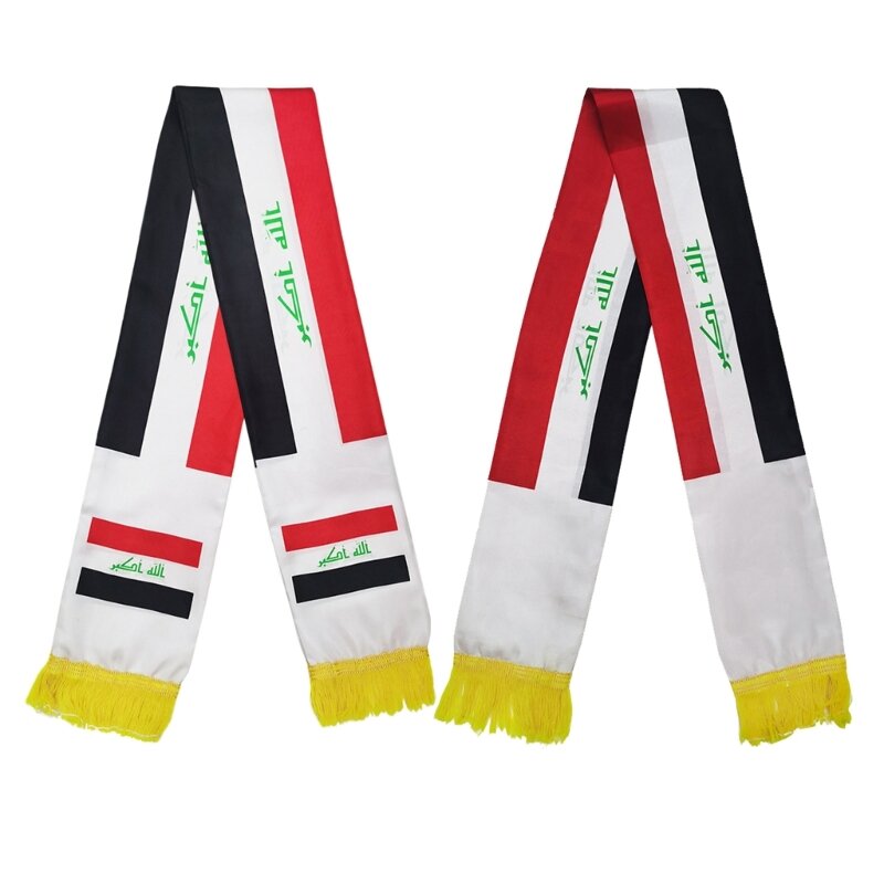 Turbante elegante Irak para hombres y mujeres, bufanda, estola libre, banderas Irak, sombreros estampados para