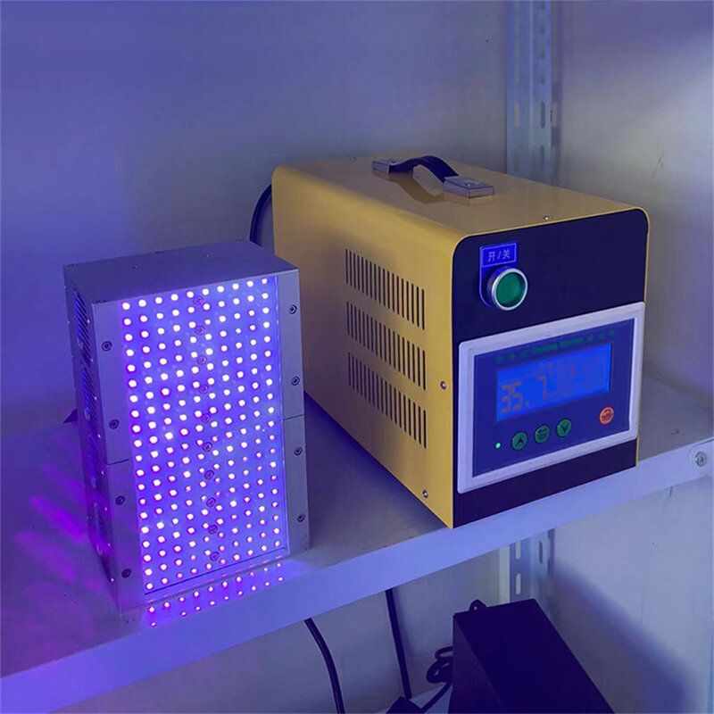 600W Fan cooled UV LED curing lamp High power UV LED for UV resin/PCB green oil Drying Automotive/Furniture UVLED Paint Lamp