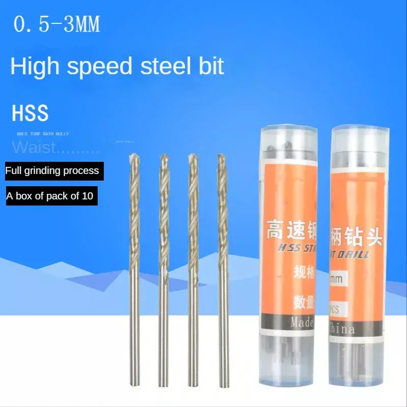 0.5-3.2MM 5/10/20PCS Twist Drill Bits HSS High Speed Steel Drill Bit Set Micro Straight Shank Wood Tools for Electric Drills