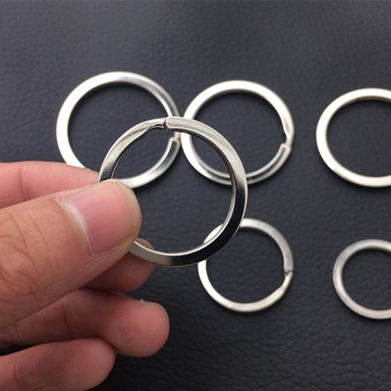 20/100PCS Steel Metal Blank Keyring Keychain Split Ring Keyfob Key Holder Anéis Mulheres Homens DIY Key Chains Acessórios Chaveiro