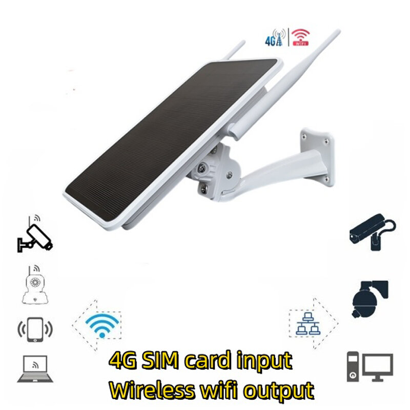6W 4G solar router;WiFi repeater;4G router solar powered all in one;50M WiFi range;IP66 Waterproof;total 12000mAh batteries