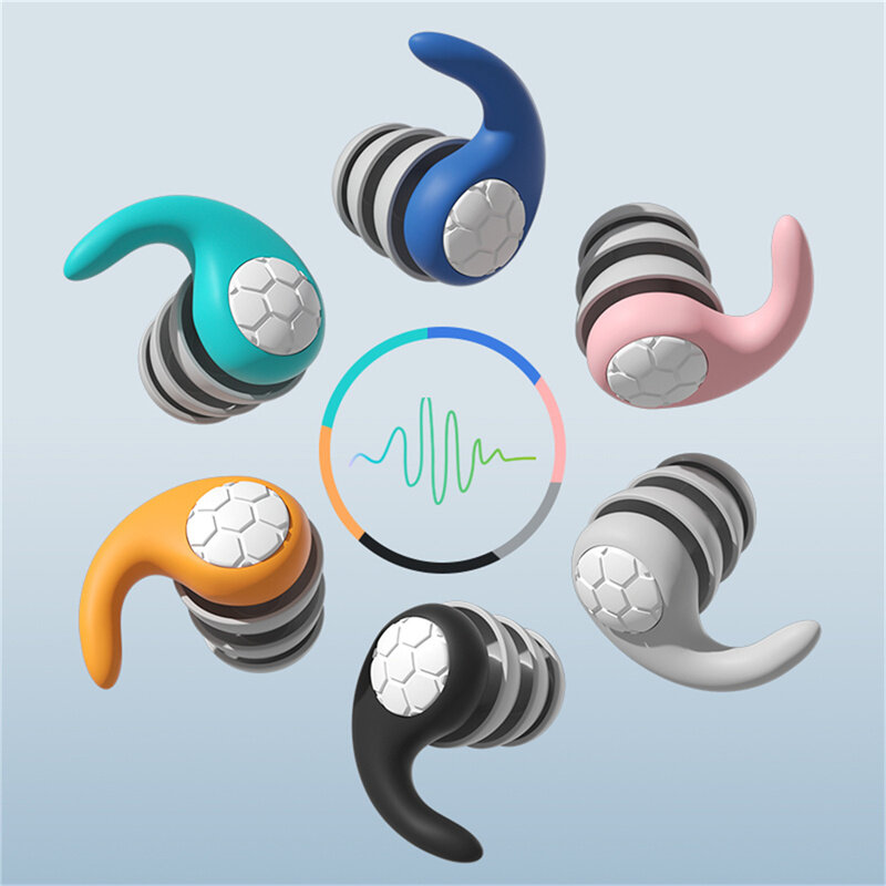 1 Pair Soft Silicone Swimming Earplugs Noise Reduction Sleeping Ear Protector Waterproof Diving Sports Ear Plug