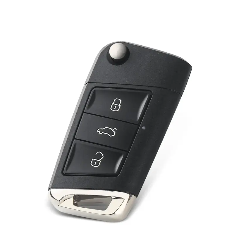 KEYYOU-llave de coche plegable modificada, 3 botones, para VW Golf 4 5 Passat b5 b6 polo Touran, Seat Skoda