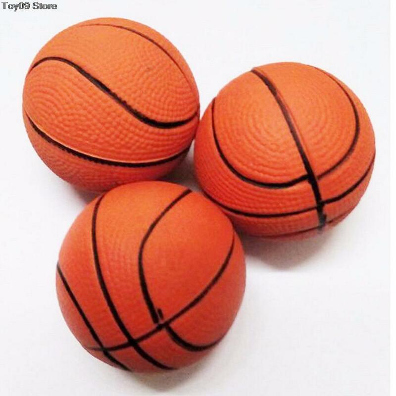 Mainan Bola Karet Busa Bola Basket Latihan Tangan Pereda Stres Remas Bola Busa Lembut Warna-warni untuk Hadiah Natal 6.3CM