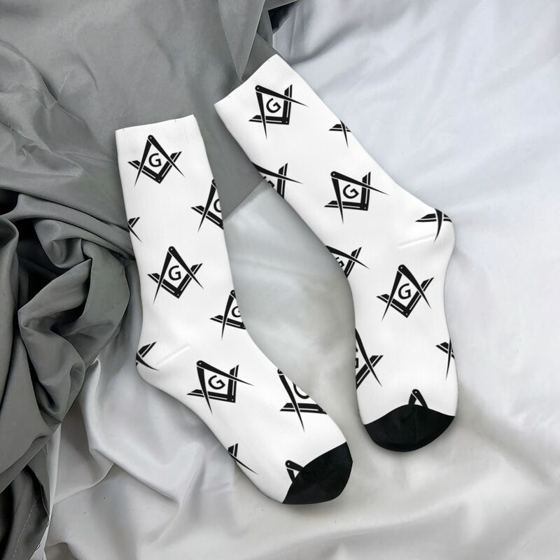 Freemason Masonic Socks Harajuku Sweat Absorbing Stockings All Season Long Socks Accessories for Unisex Gifts