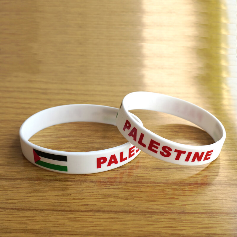 Maßge schneiderte 2 stücke Palästina Armband Sport Silikon Armband Gummiband Mode Zubehör
