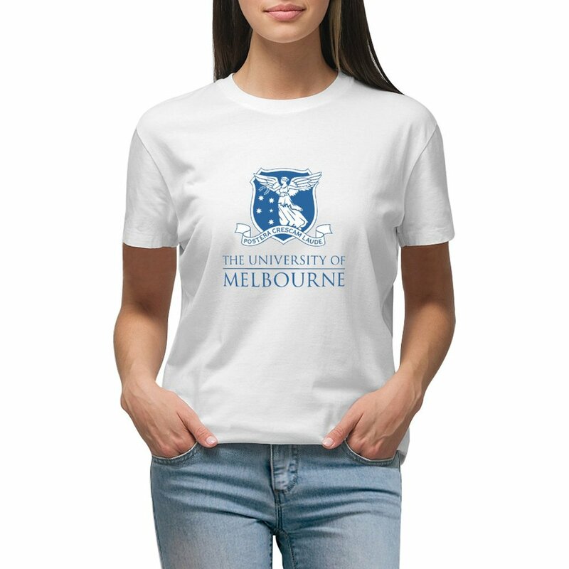 Футболка с принтом из Университета Мельбурна опобкал, летняя одежда, одежда в эстетике, укороченные футболки для женщин