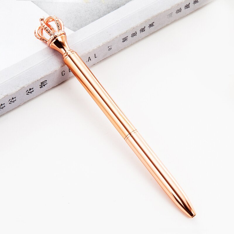 Милые Канцтовары, ручка, милая мультяшная шариковая ручка с короной мечты, металлическая ручка, модная металлическая шариковая ручка, подарок на день рождения