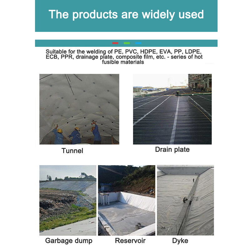 Halbautomat isches Schweiß gerät Geo membran schweiß gerät geeignet für PVC-Kunststoff-Abdichtungsmembran-Entwässerungsplatten-Löt werkzeuge
