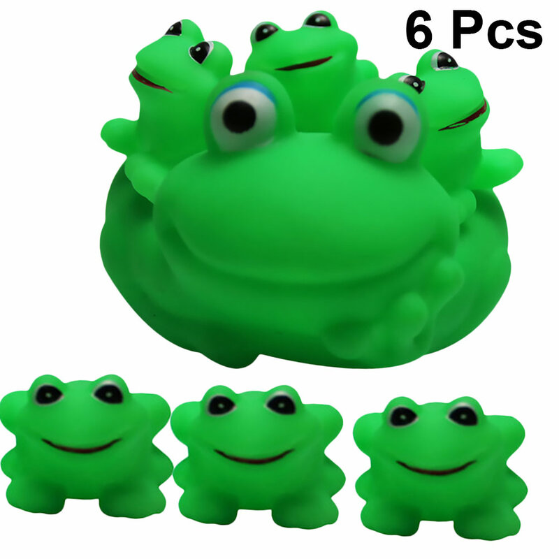 7/10pcs Cartoon Frog Brinquedos de banho do bebê Squeaky Banheira Piscina Brinquedos clássicos para crianças Crianças Presente