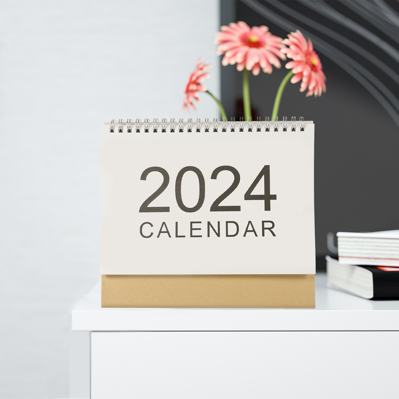 Mini Calendario de escritorio abatible, calendario de escritorio de pie, planificador mensual, Accesorios de escritorio, decoración para la Oficina