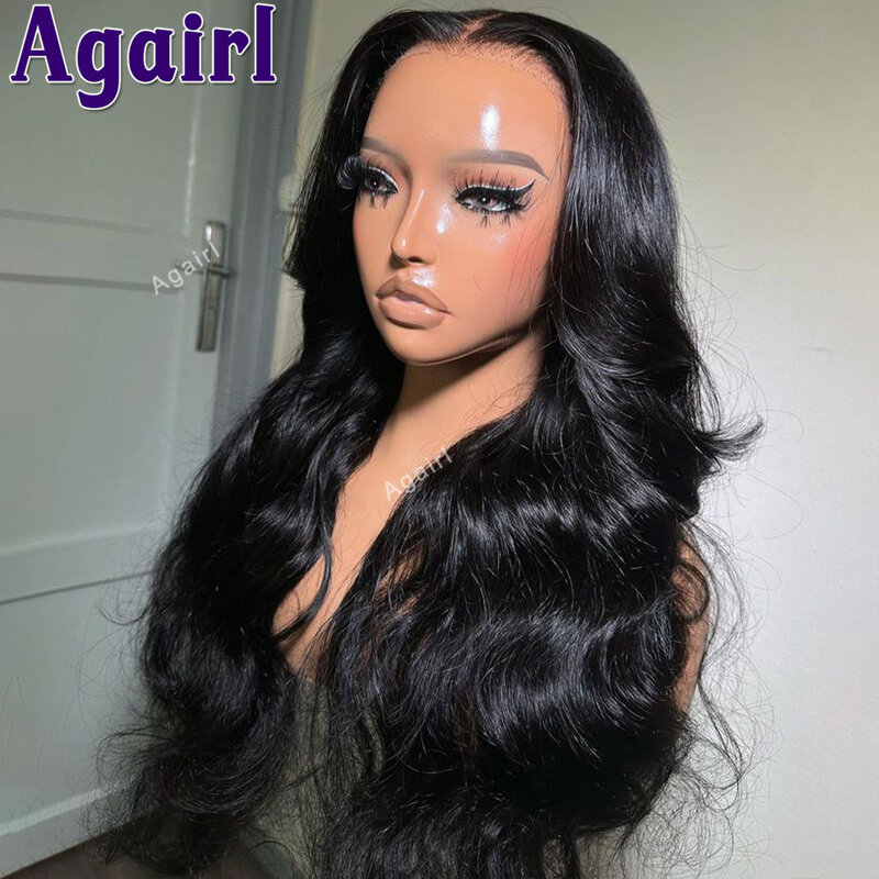 Perruque Lace Closure Wig Body Wave Naturelle Sans Colle, Cheveux Humains, Bordeaux Foncé 13x6, 6x4, 13x4, Pre-Plucked, pour Femme