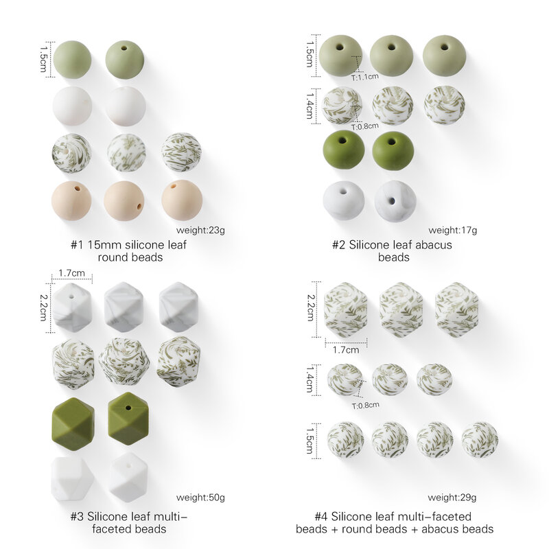 Let's Make – perles octogonales en Silicone pour bébé, 10 pièces/lot, à mâcher, colorées, sucette, chaîne, Bracelet, sans BPA