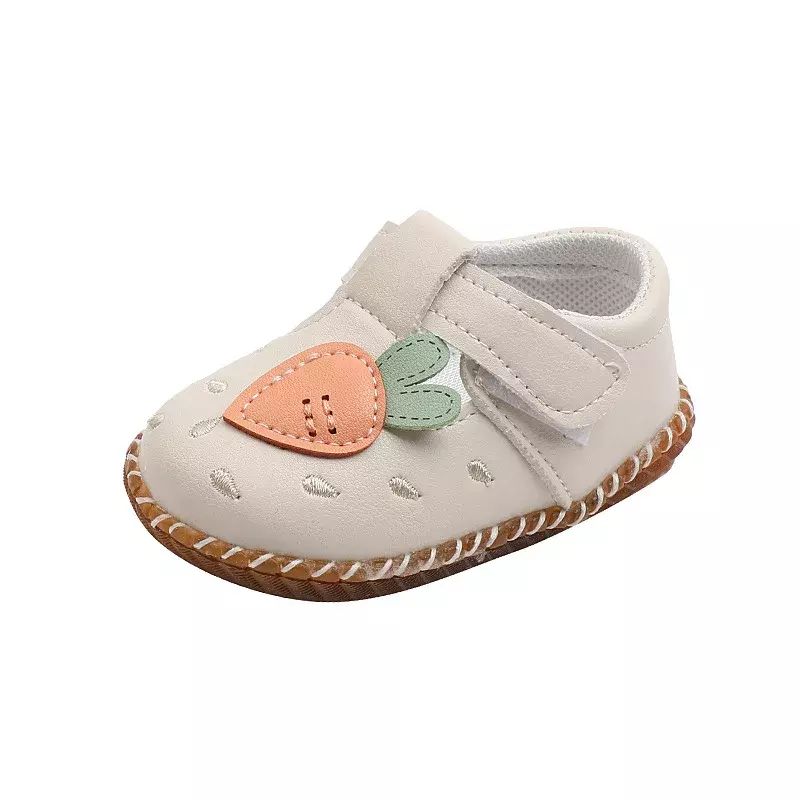 Princess Shoes Girl Shoes Baby Shoes Baby Shoes Toddler Shoes Soft Soles Small Leather Shoes with Tendon Soles Spring and Autumn