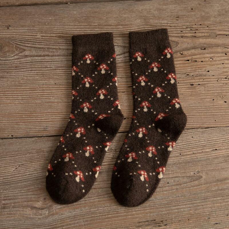 1~5PAIRS Warm Socks Do Not Hook Your Toes Comfort Medium Length Socks Retro Socks Medium Stockings