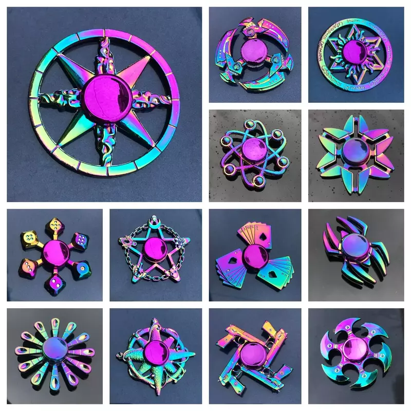 New Alloy Fingertip Gyroscope Decompression Toy Hand Spinner Fingertip Gyroscope Relief Stress ADHD Finger Spinner Kids Toys