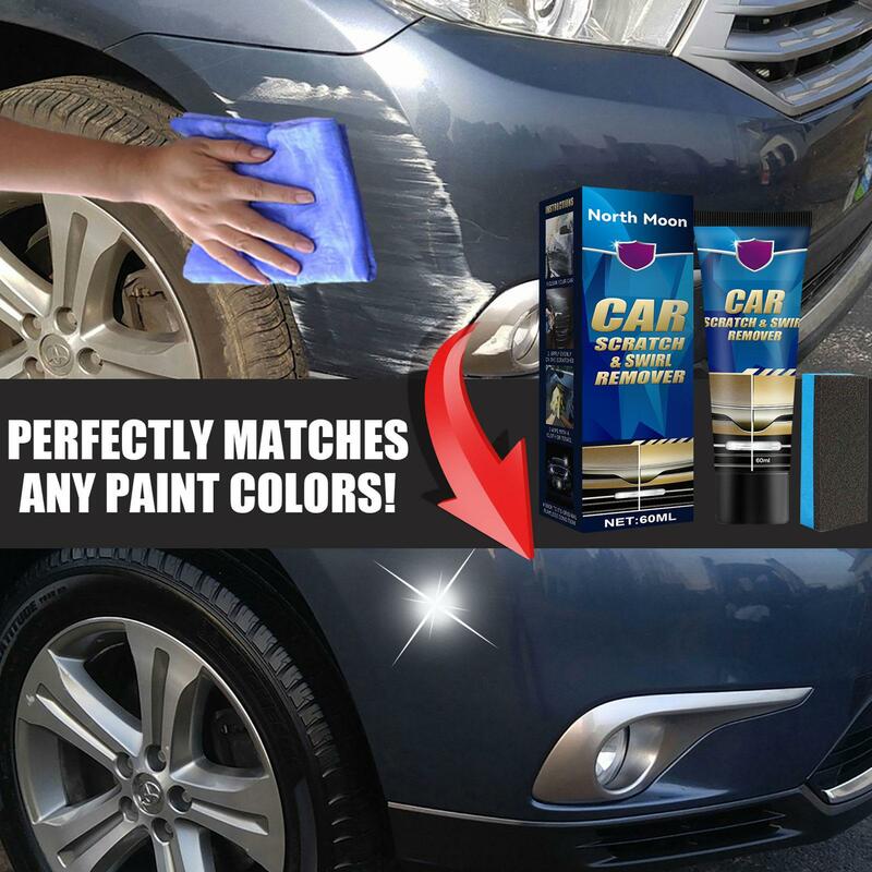 Car Scratch Remover Repair Kit - 120/60ml - Polishing Anti-Scratch - Repair Accessorie Tool Cream Paint Car with Essential G2Y7