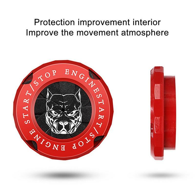 Car Moto Engine Start Stop Button Cover auto accensione Start Switch Cover protettiva Alloy Skull Cool Interior Car Decor Stickers