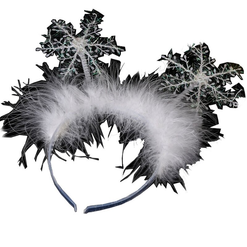 사진 촬영 축제 메이크업을 위한 창의적인 크리스마스 눈송이 머리띠를 위한 127D 착용하기 쉬운 크리스마스 분위기를 조성합니다
