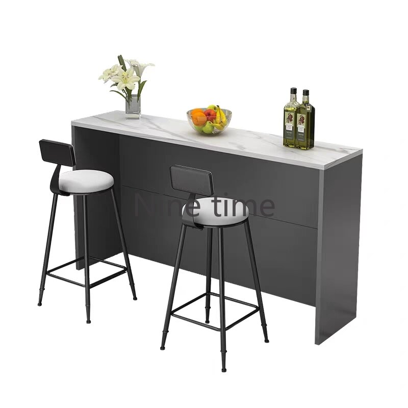Table de réception de bar de cuisine moderne, comptoir de bar, art mural, boîte de nuit, meubles de luxe, design