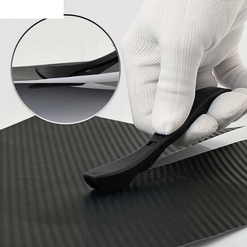 1 buah pembungkus Film dengan pisau bedah mobil alat pemotong stiker berwarna serat karbon Kertas vinil DIY pembelah
