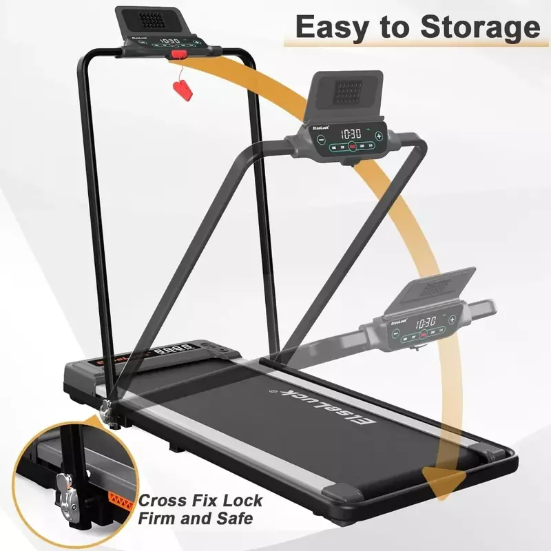 Treadmill berjalan portabel 2 in 1, dengan kendali jarak jauh mesin Jogging berjalan dengan tampilan LED bebas muatan