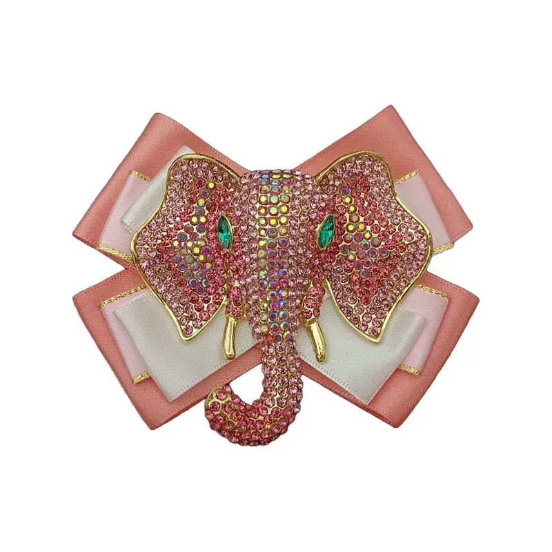 Herren Luxus Strass Elefant Fliege High-End-Business Bankett Hochzeits kragen Blume Original Design hand gefertigten Schmuck Fliege