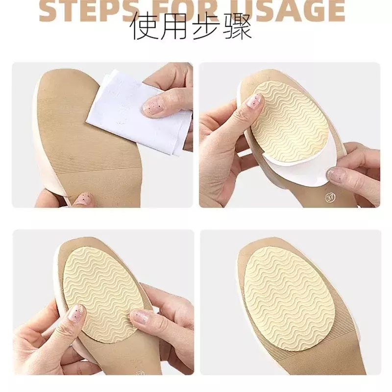 Women's Silicone Wear-Resistant Forefoot Stickers Self-Adhesive Non-Slip Rubber Shoes Mat Bottom Sheet Soles High Heel Paddings