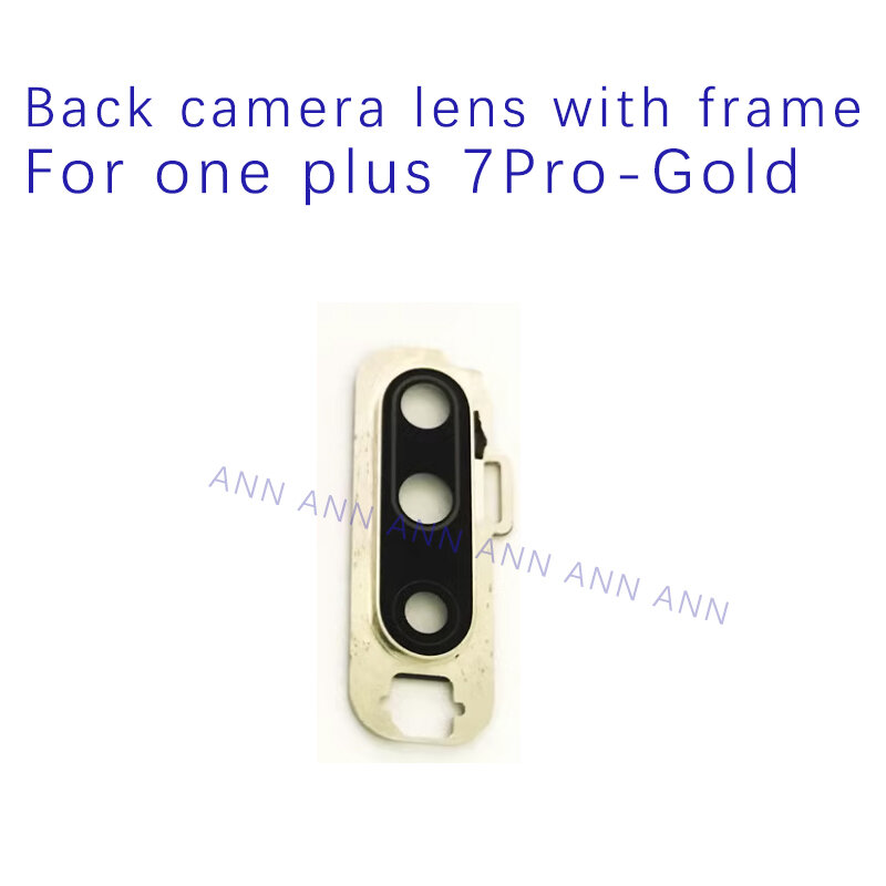 Soporte de cubierta de lente de cámara trasera para Oneplus 7PRO, marco de lente de cristal de cámara trasera grande, piezas de repuesto
