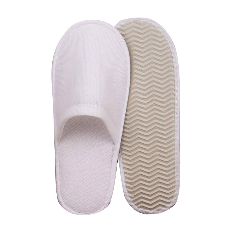 1pair Disposable Slippers Men Women Unisex Closed Toe Shoes Hotel Travel Home Guest Sanitary Party Non-slip Soild Color Slipper