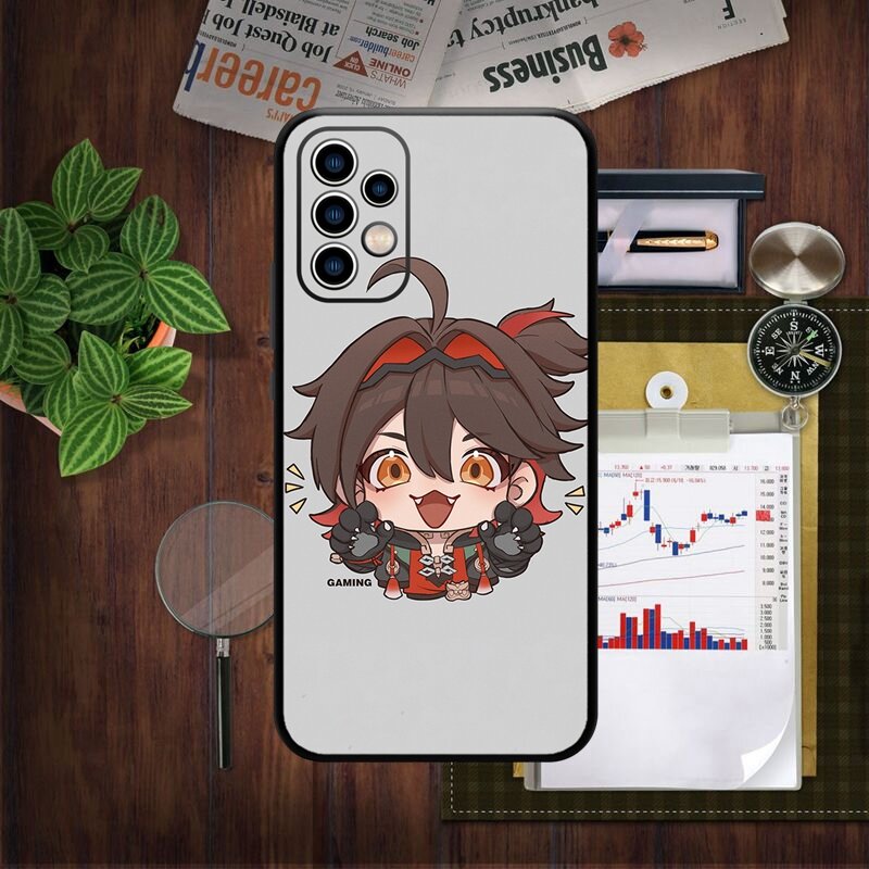 Genshin Impact V4.4 Gaming Pyro character 4 Stars Phone Case for SAMSUNG Galaxy A54 53 52 51 F52 A71 Note20 Ultra S23 M30 S24
