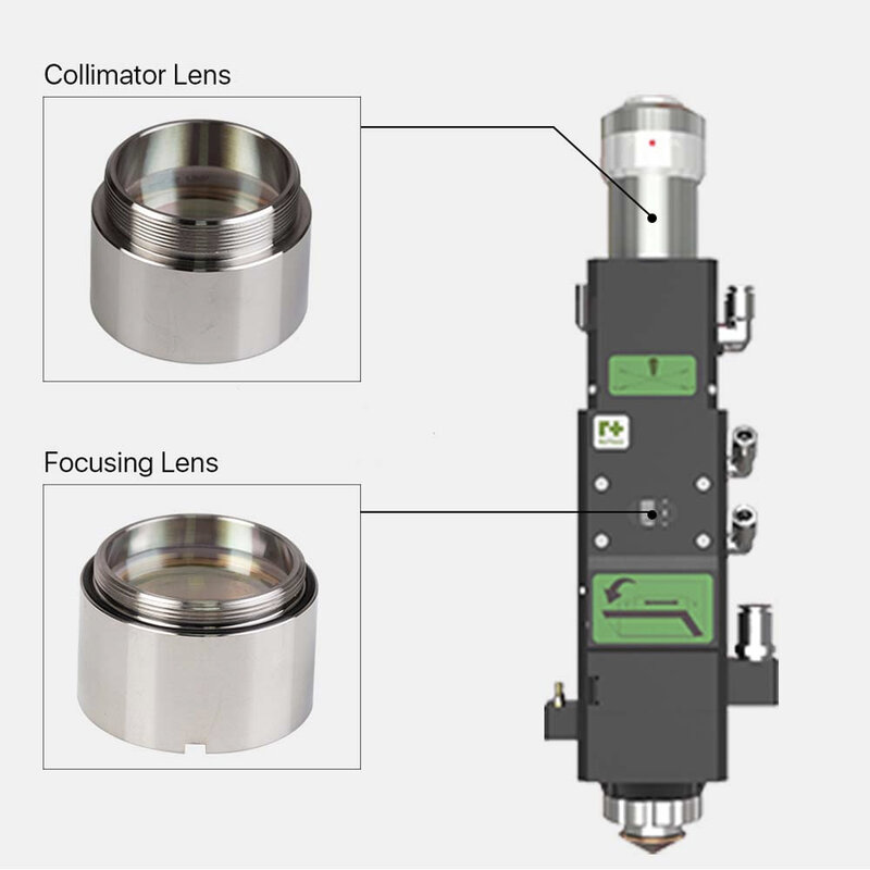 Xjcut raytools fibra colimador lente & foco lente d30 f100/125mm para raytools fibra laser cabeça de corte bt240 bt240s 0-4kw