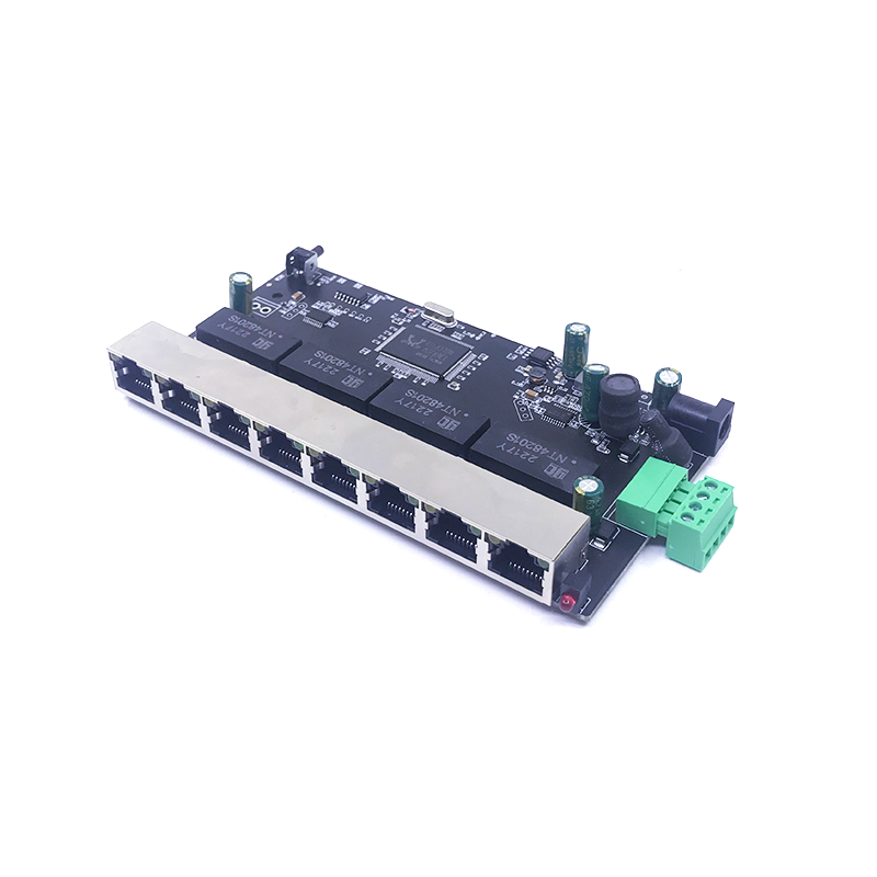 8-port 10/100/1000M POE 48V(400W-600W) 802.3BT/Class10 managed switch modul PCB