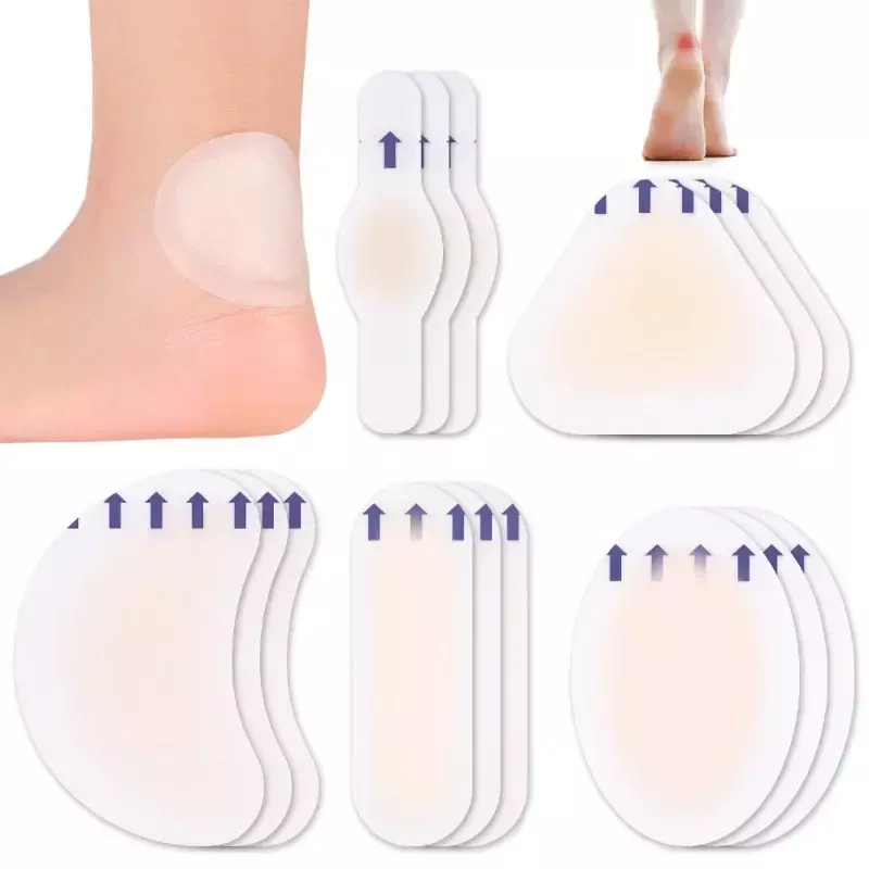 10pcs Soft Gel Shoes Sticker idrocolloide Patch Blister Protector Pain Relief Patch Liner High Anti-Wear Heel Pads cura dei piedi
