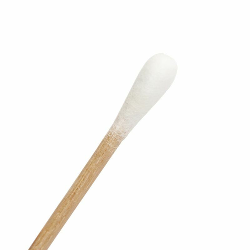 200 шт., 15 см, длинная деревянная ручка, ватный тампон с одной головкой для чистки ушей, носа