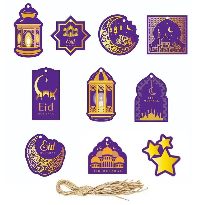 라마단 축제 걸이식 종이 장식 DIY 펜던트, 가정 이슬람 무슬림 파티 웨딩 공예, Eid Al-fitr Suppl A9Y8, 1 팩