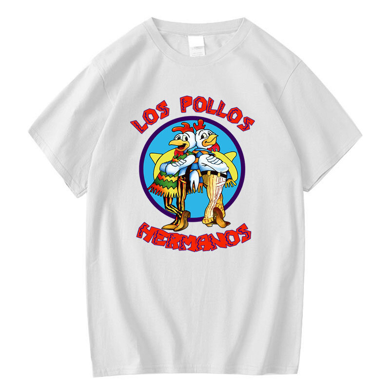 XIN YI męska wysokiej jakości T-shirt100 % bawełny Breaking Bad LOS POLLOS Chicken Brothers drukowana na co dzień śmieszna koszulka męskie koszulki
