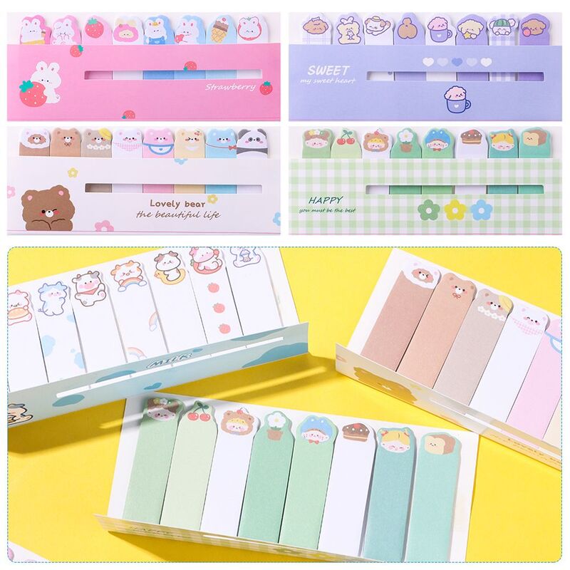 15PCS Pai Pai Station Notes Cartoon Animals Convenience Stationery Memo Pad Stickers Sticky Notes Bookmarks