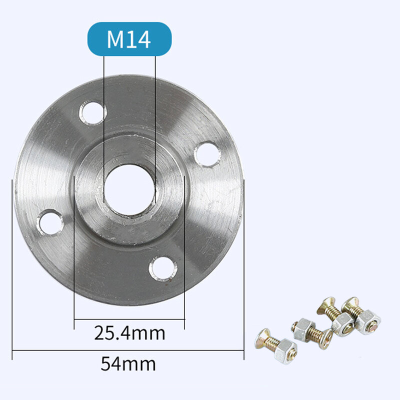 Industrial Grade Flange for Connecting Saw Blade Cutting Disc with Angle Grinder M14 22mm Silver Sturdy Performance