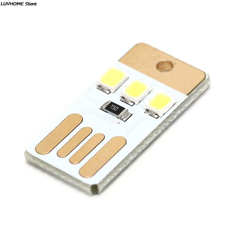 LLavero de luz LED de bolsillo, minitarjeta de One / 5 piezas, 0,2 W, Bombilla USB, lámpara de noche para portátil, PC, Powerbank