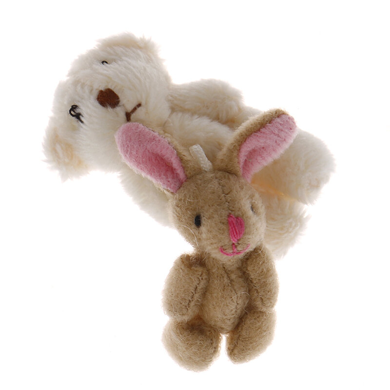 부드러운 미니 봉제 토끼 인형 집 미니어처 액세서리 동물 장난감 가구, 인형 집 장식, 고품질, 5cm, 1 개