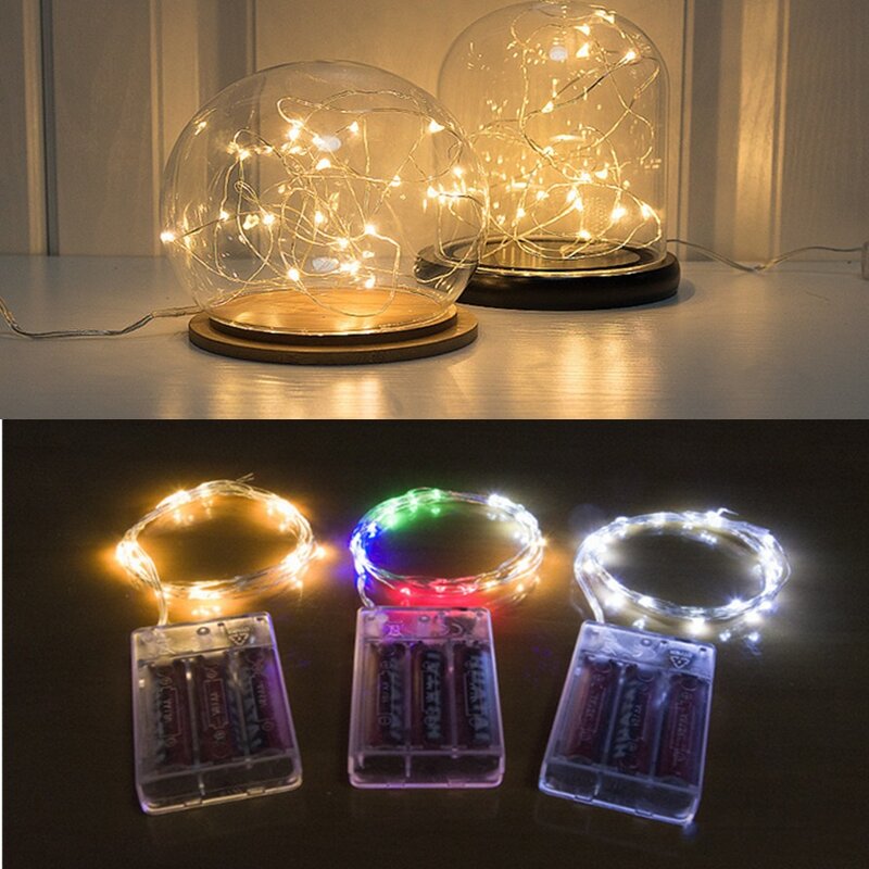 HHLZYH-أسلاك نحاسية LED سلسلة أضواء ، عطلة الإضاءة ، الجنية جارلاند لشجرة عيد الميلاد ، حفل زفاف الديكور ، 10 متر ، 20 متر ، 30 متر