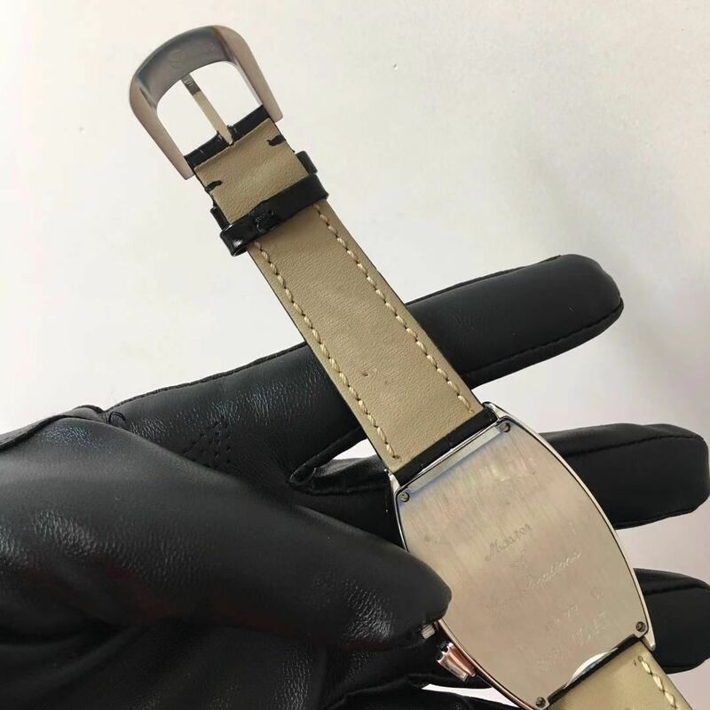 FRANCK MULLER zegarki męskie automatyczny mechaniczny zegarek biznesowy wodoodporny skórzany pasek do zegarka dla mężczyzny ekskluzywny zegarek Tonneau