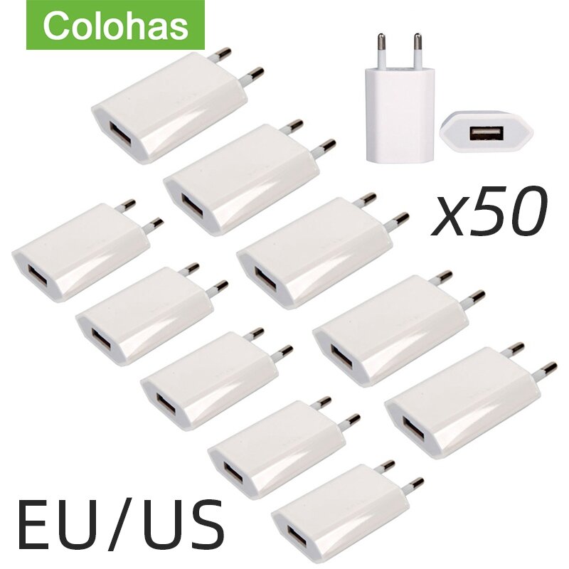 Drop Shipping 50 Buah/Lot Kabel USB Dinding Pengisi Daya Travel Kabel USB C Kabel EU/USA Plug untuk iPhone 12 12 Pro 11 XS MAX XR X
