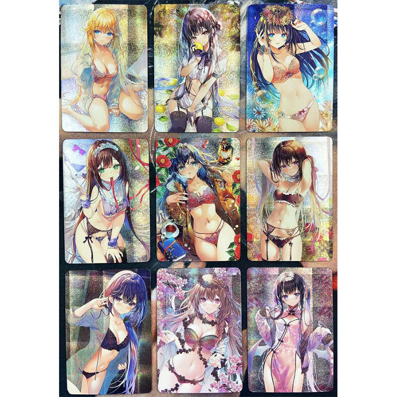 ACG-personaje de Anime diosa historia, Flash raro, tarjeta Rem, Yamato, Marnie, Kurumi, colección de ilustraciones, regalo de cumpleaños y Navidad