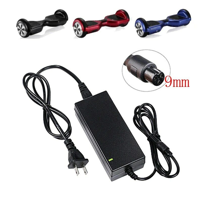 42V 2A Lithium Battery Charger Fast Power Charge For 36V 10AH 12AH 2 Wheels Self Balancing Bike Hoverboard With Led Indicator